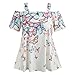 Off Cold Shoulder Plain Top for Women Plus Size Tunic Shirt Short Sleeve Blouse