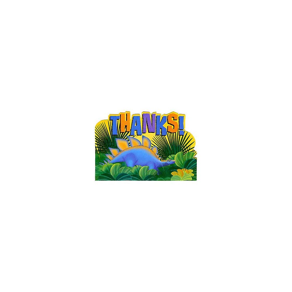 Prehistoric Dinosaurs Thank You, Party Favor, 8 Ct.