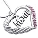cocojewelry MOM Word Engraved Heart Love Pendant Necklace (Pink)