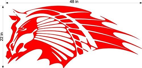 Thoroughbred Equestrian Horse Riding Speed Tribal Animal Flames Motor Cross Street Track Motorcycle Racing Trailer Decals Stickers Mural One Color 2 Graphics AF204