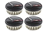 OEM NEW Wheel Center Caps Set of 4 Gloss Black w/ Flag 16-17 Corvette 23217059