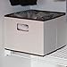Household Essentials Storage Bin with Handles, Natural Canvas with Brown Trim