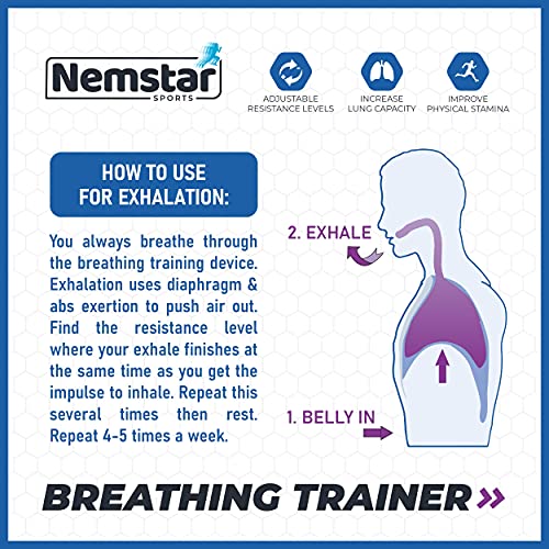 Nemstar Breathing Exercise Device Lung Exerciser Device for Expiratory