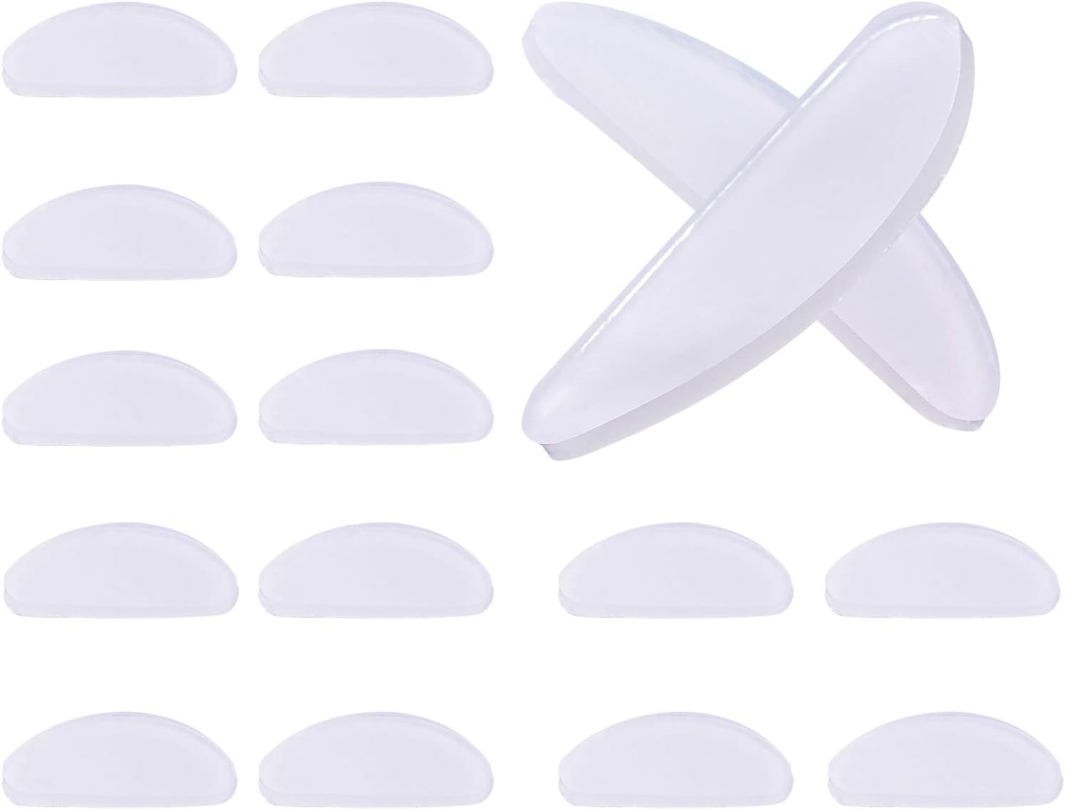 10 Pairs Adhesive Nose Pads AntiSlip Silicone Eyeglass Pads for Glasses Sunglasses Spectacles