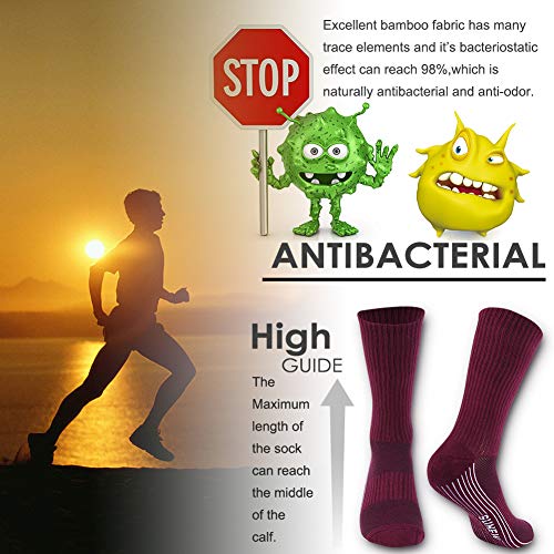 image for Bamboo Socks, Sunew Mens Womens Comfortable Sport Performance Crew Soc