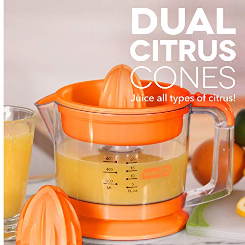 Dash JB065OR Citrus Juicer Citrus Juicer, Orange, 32 oz The Home