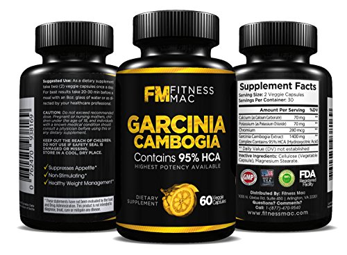 UPC 762470938169, Pure Garcinia Cambogia Extract with 95% HCA - Carb Blocker, Appetite Suppressant and Weight Loss Supplement with eBook, 60 Capsule