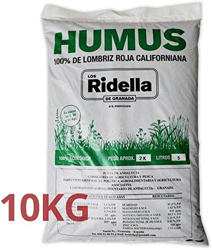 Los Ridella de Humus Lombrico Californiano 10 Kg: Amazon.es: Jardín