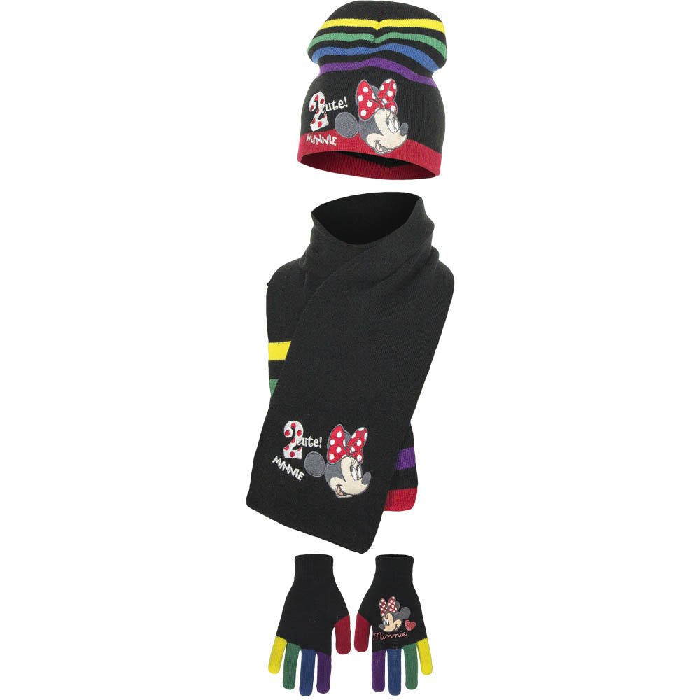 Rose Minnie Avec Pompon Pour Enfants Et Bebe Fille Noir Echarpe Gant Blanc Bonnet Hiver Original Rouge Accessoires Fille