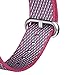 Emmabin Band for Apple Watch , Woven Nylon Berry Check With Pink Sand Silicone (2 packs) for Apple Watch