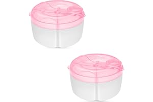 Accmor Baby Formula Dispenser On The Go, Formula Container to Go, Non-Spill Rotating Three-Compartment Formula Dispenser and Snack Storage Container for Infant Toddler Traveling