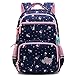 MIFULGOO Kids Girls School Backpack with Chest Strap Princess Cute Big Elementary Bookbag (Medium, Royalblue)