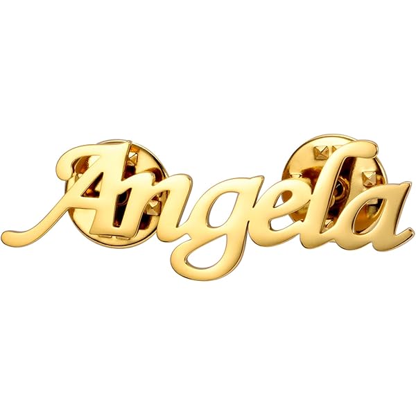 Custom Name Brooch Pin - Stainless Steel Gold Or Rose Gold Plated, Any Words