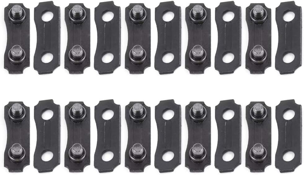 10Sets Black Chain Link Repair Preset Straps Chainsaw Chain Joining Links 10 x Repair Kit Saw Chain 3/8 LP Link Repair Preset Chainsaw Accessories (3/8'')