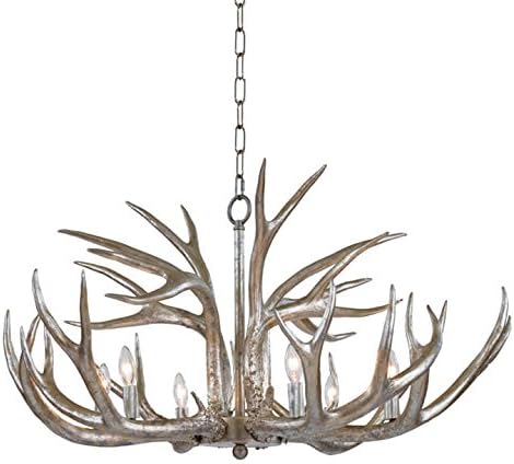 Antler Chandelier (Silver Leaf)