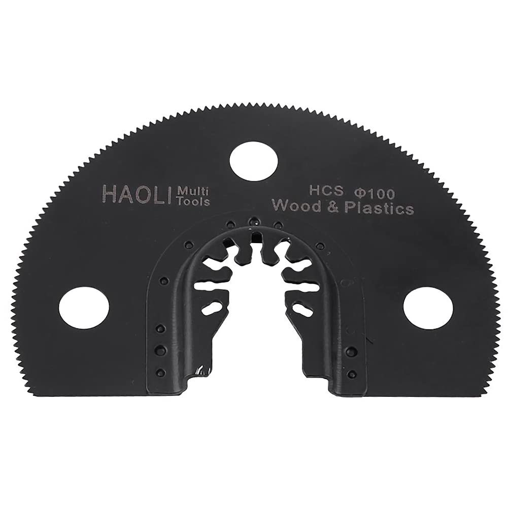 Round Oscillating Saw Blade, 4Inch(100mm) High Carbon Steel Oscillating Saw Blades Quick Release Replacement With Universal Interface, For Cutting Plastics, Gfrp, Wood, Marble