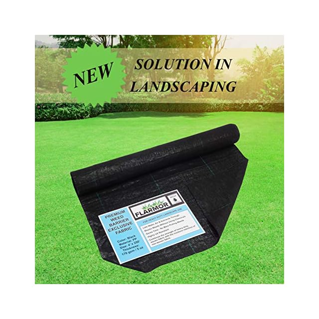FLARMOR Professional Woven Landscape Fabric 6x250ft 5oz, Commercial