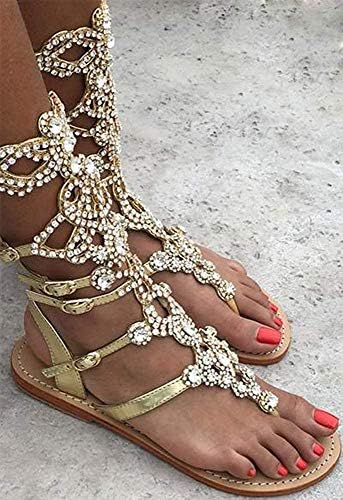 Hinyyrin womens Gladiator, Gold, 8 price in UAE | Amazon UAE | kanbkam