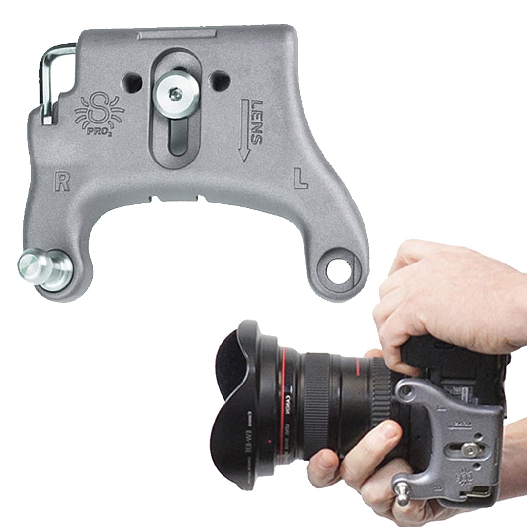Spider Holster - SpiderPro DSLR Camera Plate for Any Spider Camera Holster Constructed from Durable Stainless Steel & Aluminum with Anti-Slip Pads – 1/4" x20 Mounts for Any Tripod Adapter Plate