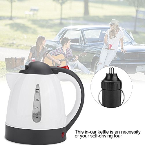 Car Electric Kettle, Portable 1000ml DC 24V Travel Car Cigarette