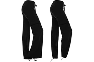 Apendorf Cargo Pants Women High Waist Workout Yoga Pants Wide Leg Preppy Trousers Motorcycle Pants Y2K Casual Bottoms 2023