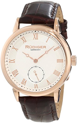 Rudiger Men's R3000-09-001L Leipzig Rose Gold Silver Dial Watch Rudiger Men's R3000-09-001L Leipzig Rose Gold Silver Dial Watch