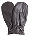 Pratt and Hart Women's Leather Mittens with Hi-Loft Sherpa Lining Size L Color Red