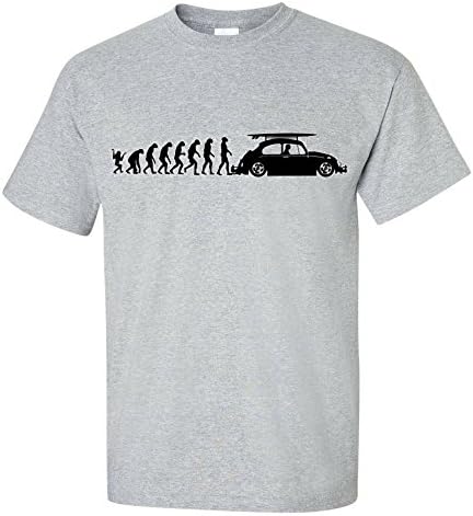 Vdubster Graphic Tees Iconic - Original VW Evolution to Beetle shirt - Custom Volkswagen Artwork Printed T-Shirt (XXX-Large)