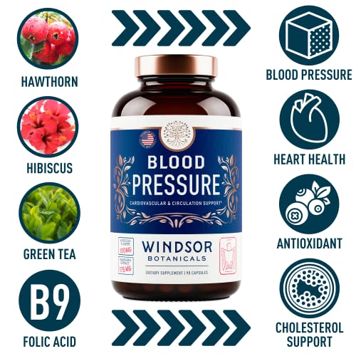 Blood Pressure Support Supplement with Green Tea, Hibiscus High