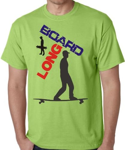 LongBoard Bold T-Shirt by Unleaded (Small, Electric Green)