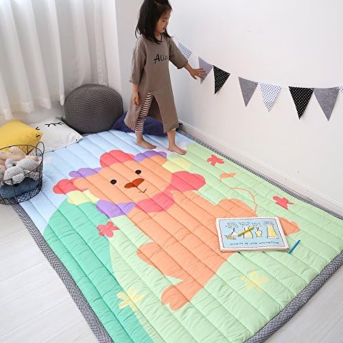 Kids Play Mat Baby Crawling Mat Cartoon Bear Printed Rug Kids Children Beddroom Rug Play Carpet Game Safe Area Rugs Bedroom Decor Living Room Rugs, Skin-friendly, Anti-allergic, Ultra Soft