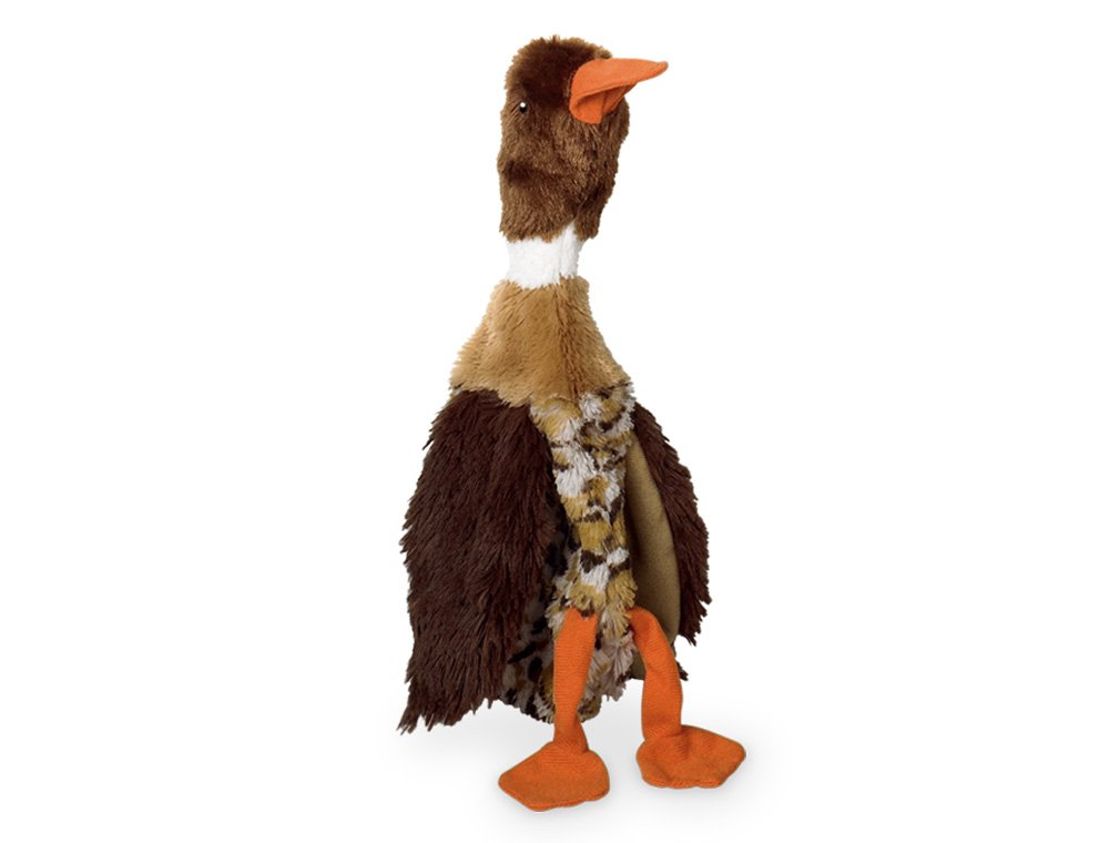 Nobby Flat Duck Plush Animal, 34 cm, Brown