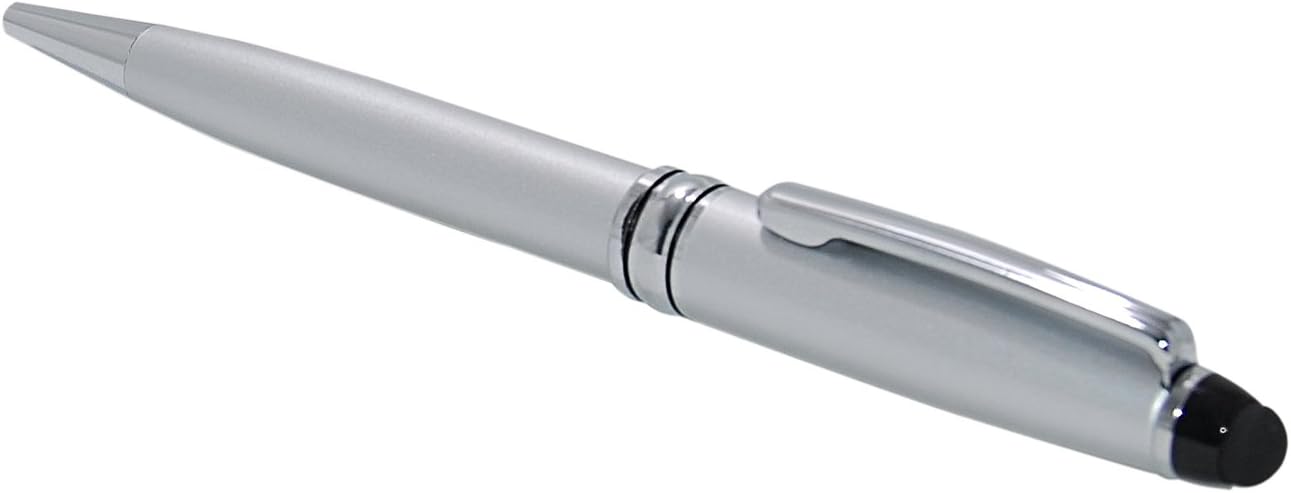 Protronix 2-in-1 Capacitive Touch Screen Stylus & Ballpoint Ink Pen for Toshiba Thrive, Silver