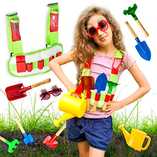YUL Kids Gardening Tool Set Fun Garden Tools for Kids with Innovative