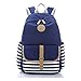 abshoo Causal Travel Canvas Rucksack Backpacks for Girls School Bookbags (Navy)