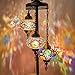 DEMMEX Turkish Moroccan Mosaic Floor Lamp for US with US Plug (3 X 6.5 Globes C)