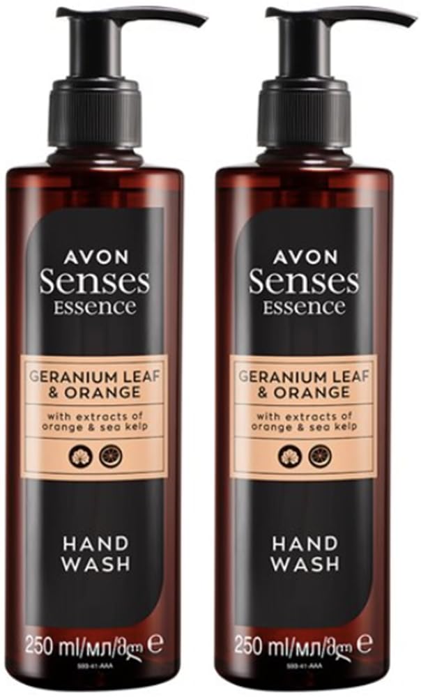 Avon 2 x Senses Essence Geranium Leaf & Orange Hand Wash - 250ml