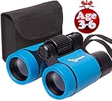 Educational Toy Binoculars for Kids and Toddlers | Best for 3 To 6 Year Old | Birthday or X-mas Stem Party for Baby Boys Girls Pretend Play Outdoors Travel Trips by Zeinum