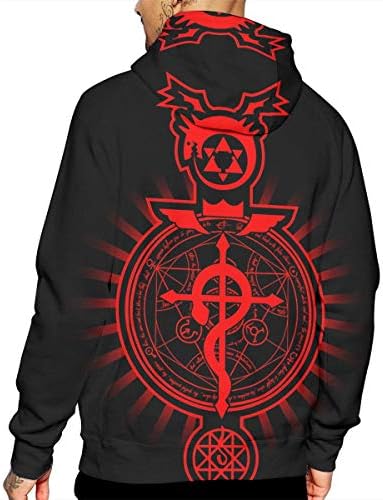Men's Jacket Sweatshirt Fullmetal Alchemy Hoodies for Men Lightweight Sports Hoodie Hooded