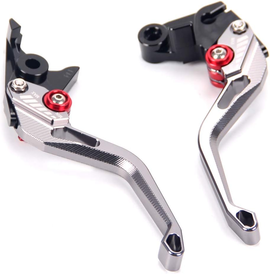 Auzkong Short Brake Clutch Adjustable Levers for B.M.W R1200GS/A 2014-2018, R NINE T 2014-2016, K1600 GT 2017-2018, R1200R/R1200RS 2015-2019 grey