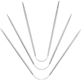 Rierdge Double-Pointed Flexible Knitting Needles Size 2 (2.75mm) | Stainless Steel, Set of 3, 9 Inch (23cm), Short Circular Needles, Perfect for Small Handmade Projects