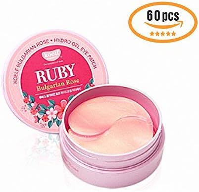 Premium Intensive Eye Mask Sheet 60pcs Wrinkle Patch - Skin Around Eyes Shining Brightly with Korea Jewelry Eye Patches (Bulgarian Rose)