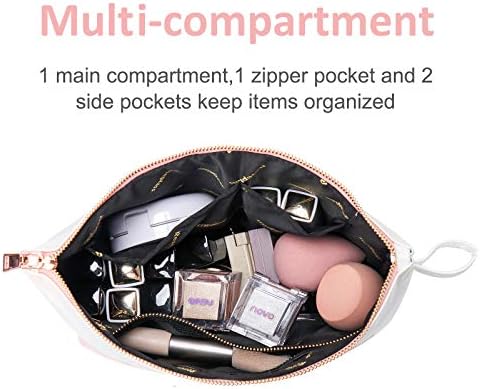 Reseplass Cosmetic Bag for Women - Lightweight Makeup Bag for Travel Accessories, Roomy Waterproof Makeup Cosmetic Pouch for Toiletries 6 Reseplass Cosmetic Bag for Women - Lightweight Makeup Bag for Travel Accessories, Roomy Waterproof Makeup Cosmetic Pouch for Toiletries
