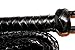 Prairie Horse Supply Premium Quality Leather and Suede Short Whip, Bull Whip, 9 Genuine Leather Braided Tails, Extra Long Handle Wrapped in Leather and Suede, with 2 Turkhead Knots (Black)