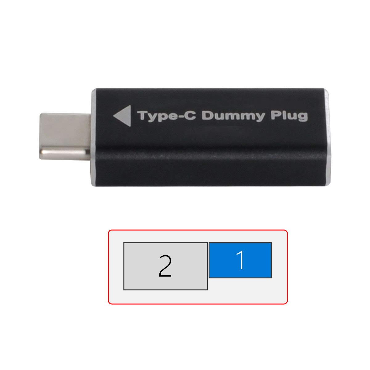 cablecc CY Virtual Display Adapter USB-C Type-C DDC EDID Dummy Plug Headless Ghost Display Emulator 1920x1080p@60Hz — image 1