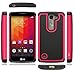 LG Escape 2 Case, LG Logos Case, LK [Shock-Absorption] Hybrid Dual Layer Armor Defender Protective Case Cover for LG Escape 2 / LG Logos (Hot Pink)
