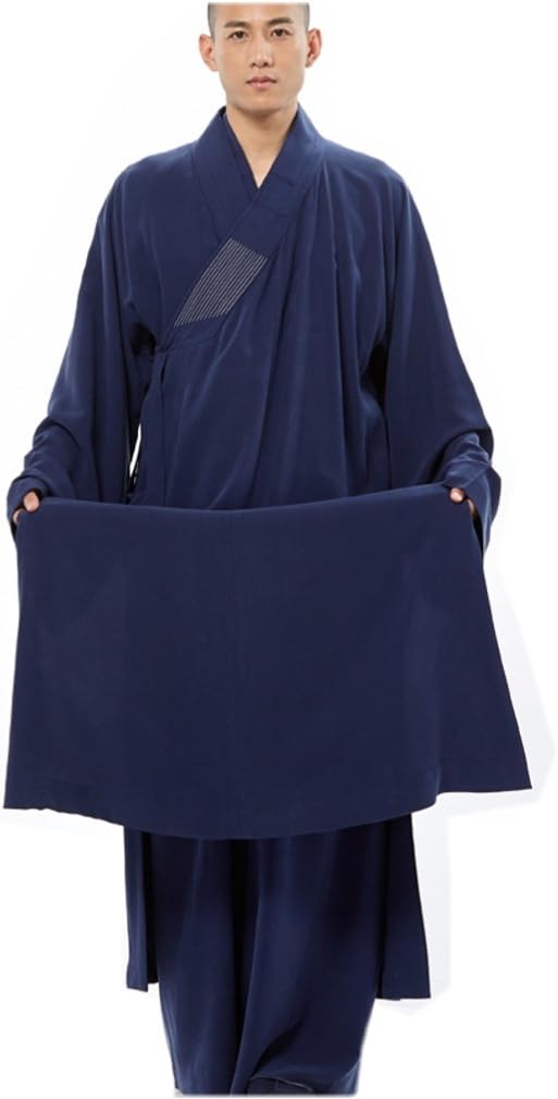 Men's Cupro Silk Monk Robe Religion Traditional Robe Loose