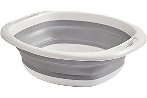 Portable Foldable Wash Basin with Hanging Hole, Multipurpose Outdoor Travel Basin for Camping, Hiking and Home (Small)