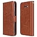 For Samsung Galaxy J7 V / J7 2017 / J7 Prime / J7 Perx / J7 Sky Pro / Galaxy Halo Case, LK Luxury PU Leather Wallet Flip Protective Case Cover with Card Slots and Stand (Brown)