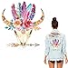 ARTEM Thermal Transfer Iron on Patches 10.2X9.3inch Indian Style Flowers Sheep Skull Stickers DIY Patch on Clothes Jacket